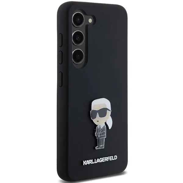 Etui Karl Lagerfeld Silicone Ikonik Metal Pin do Samsung Galaxy S24 Czarny