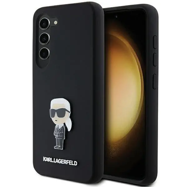 Etui Karl Lagerfeld Silicone Ikonik Metal Pin do Samsung Galaxy S24 Czarny