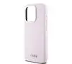 Etui DKNY Hardcase Liquid Silicone Small Metal Logo MagSafe do iPhone 15 Pro Różowy