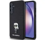 Karl Lagerfeld Hardcase Fixed Glitter Ikonik Logo Metal Pin do Samsung Galaxy A55 Czarny