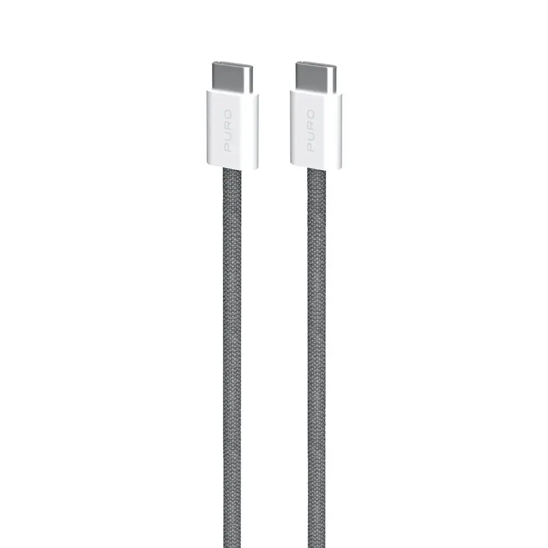 Kabel Puro USB-C do USB-C 60W 1,5m Szary