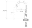 Bateria Quadron Jodie Q Line Slim 3623511DG1 Złoty Stal szlachetna