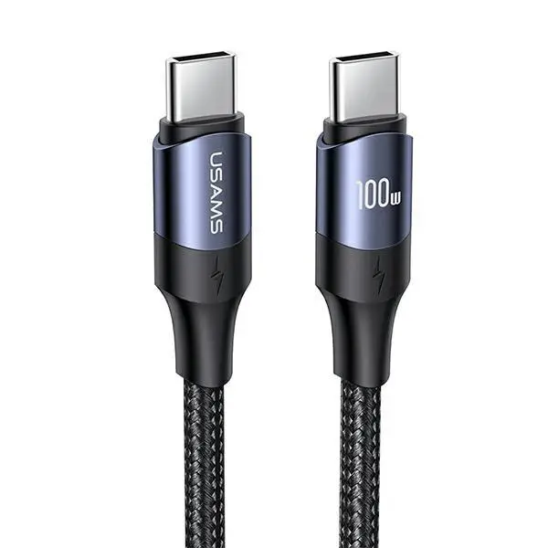 Kabel USAMS U71 USB-C na USB-C 100W PD Fast Charge 1,2m Czarny