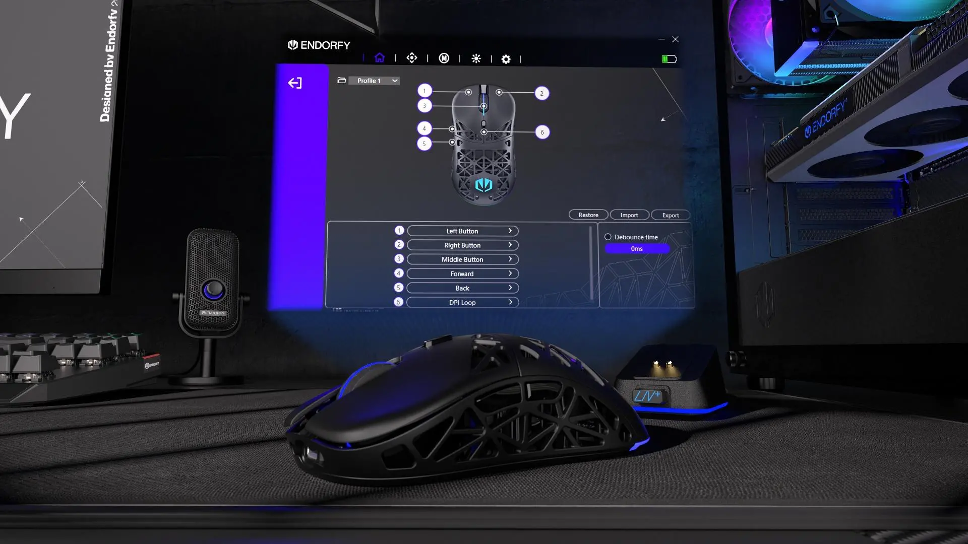 Myszka gamingowa Endorfy LIV Plus Wireless Czarny