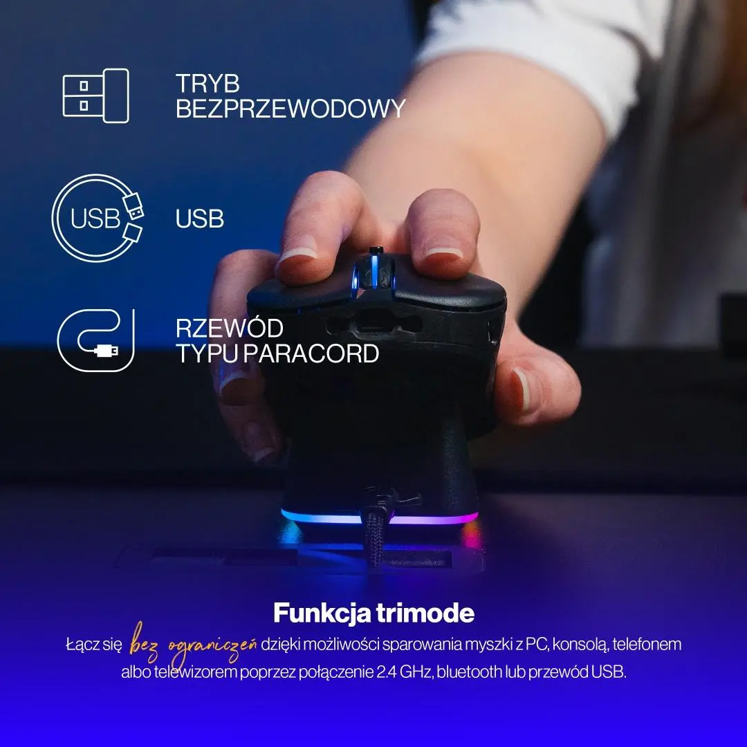 Myszka gamingowa Endorfy LIV Plus Wireless Czarny