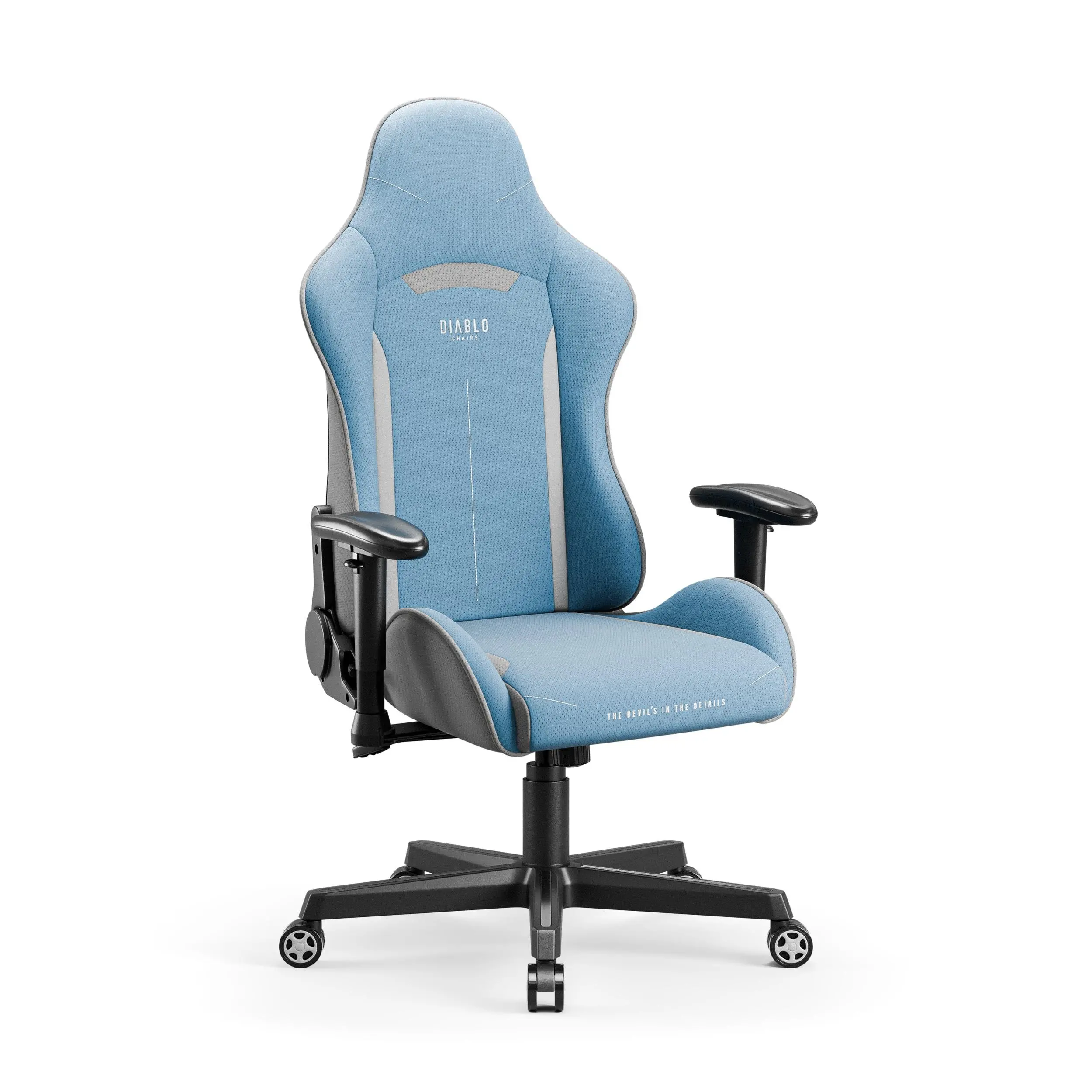 Fotel Diablo Chairs X-Starter Gamingowy do 136kg Tkanina Niebieski