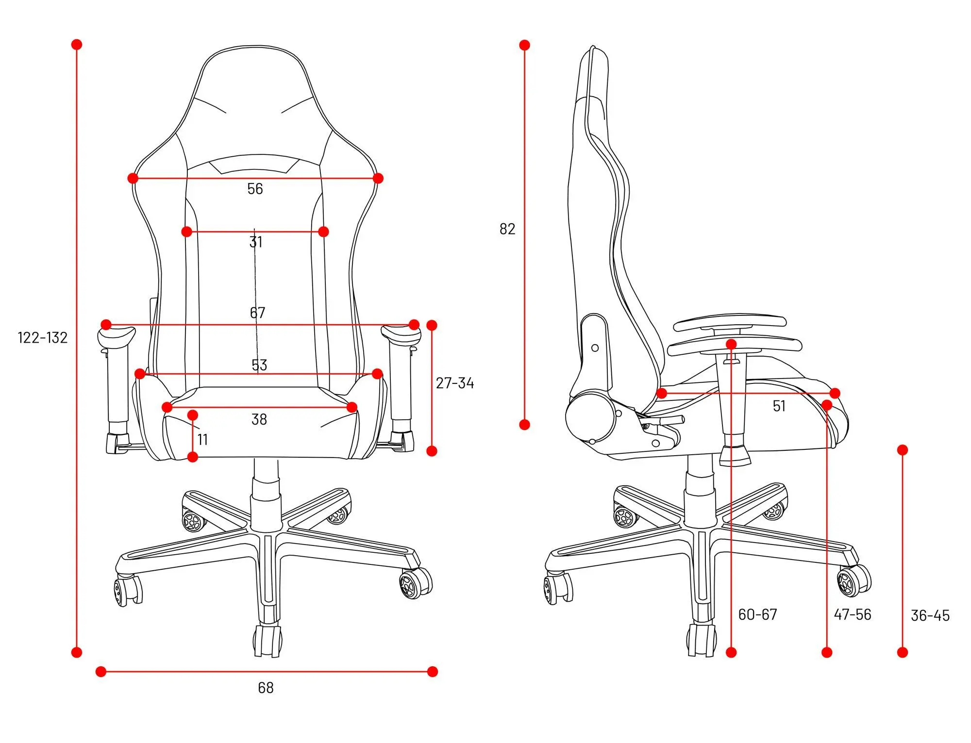 Fotel Diablo Chairs X-Starter Gamingowy do 136kg Tkanina Niebieski