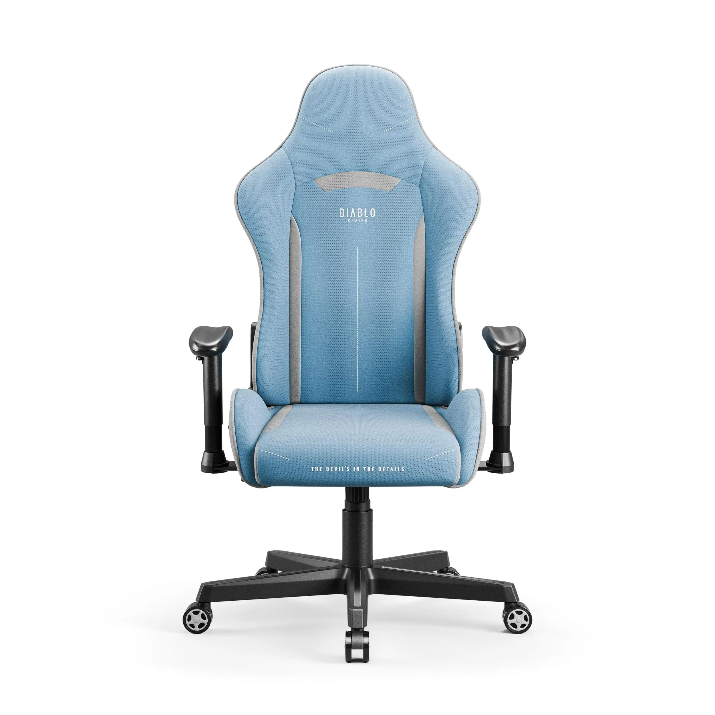 Fotel Diablo Chairs X-Starter Gamingowy do 136kg Tkanina Niebieski