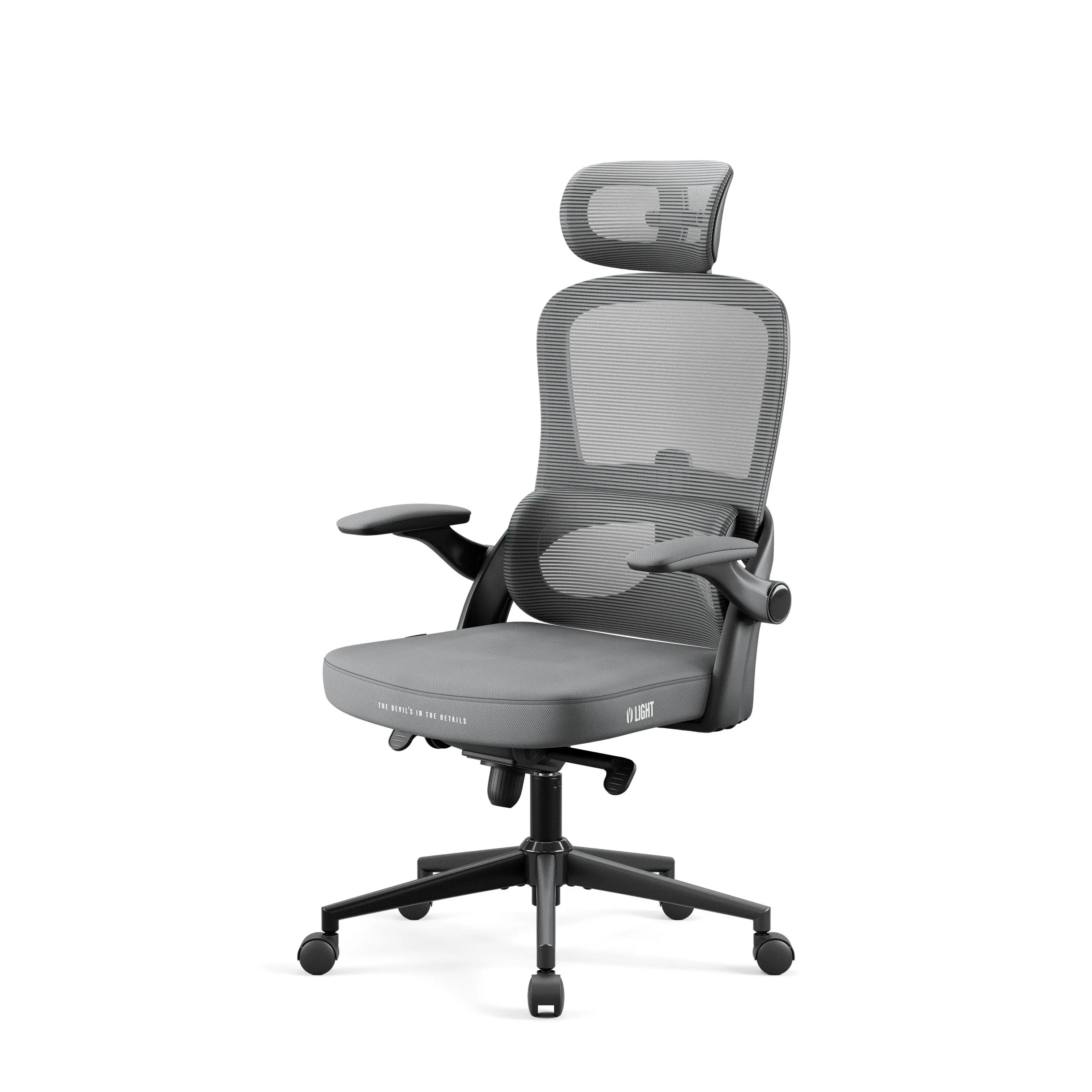 Fotel Diablo Chairs V-Light Biurowy do 110kg Tkanina Szary