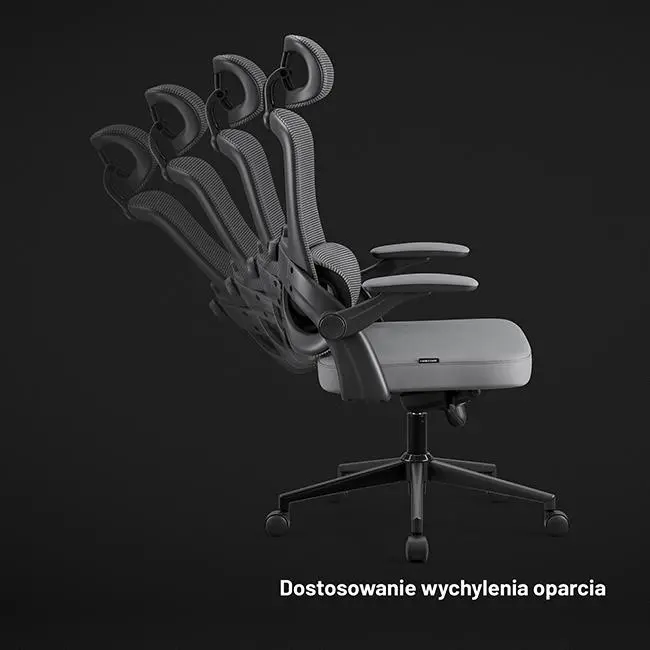 Fotel Diablo Chairs V-Light Biurowy do 110kg Tkanina Szary