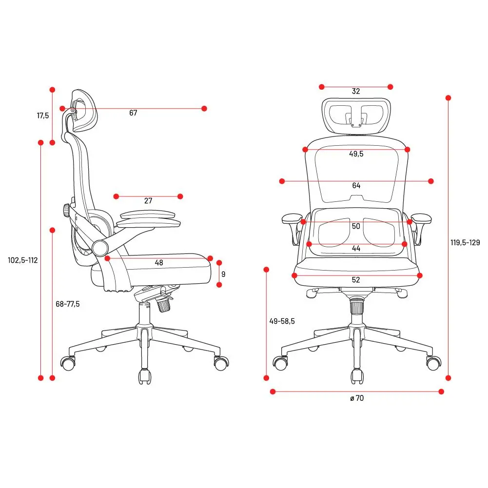 Fotel Diablo Chairs V-Light Biurowy do 110kg Tkanina Szary