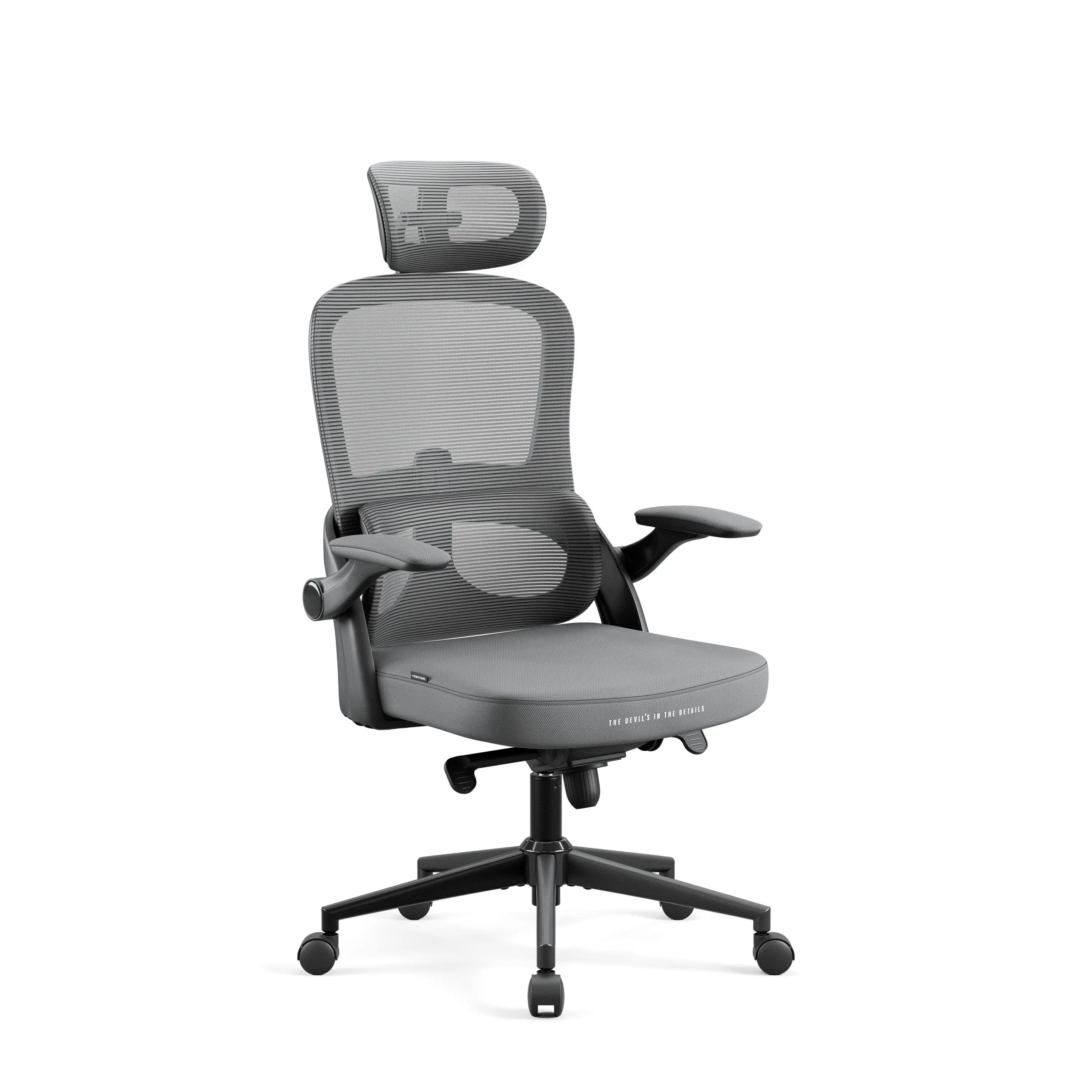 Fotel Diablo Chairs V-Light Biurowy do 110kg Tkanina Szary