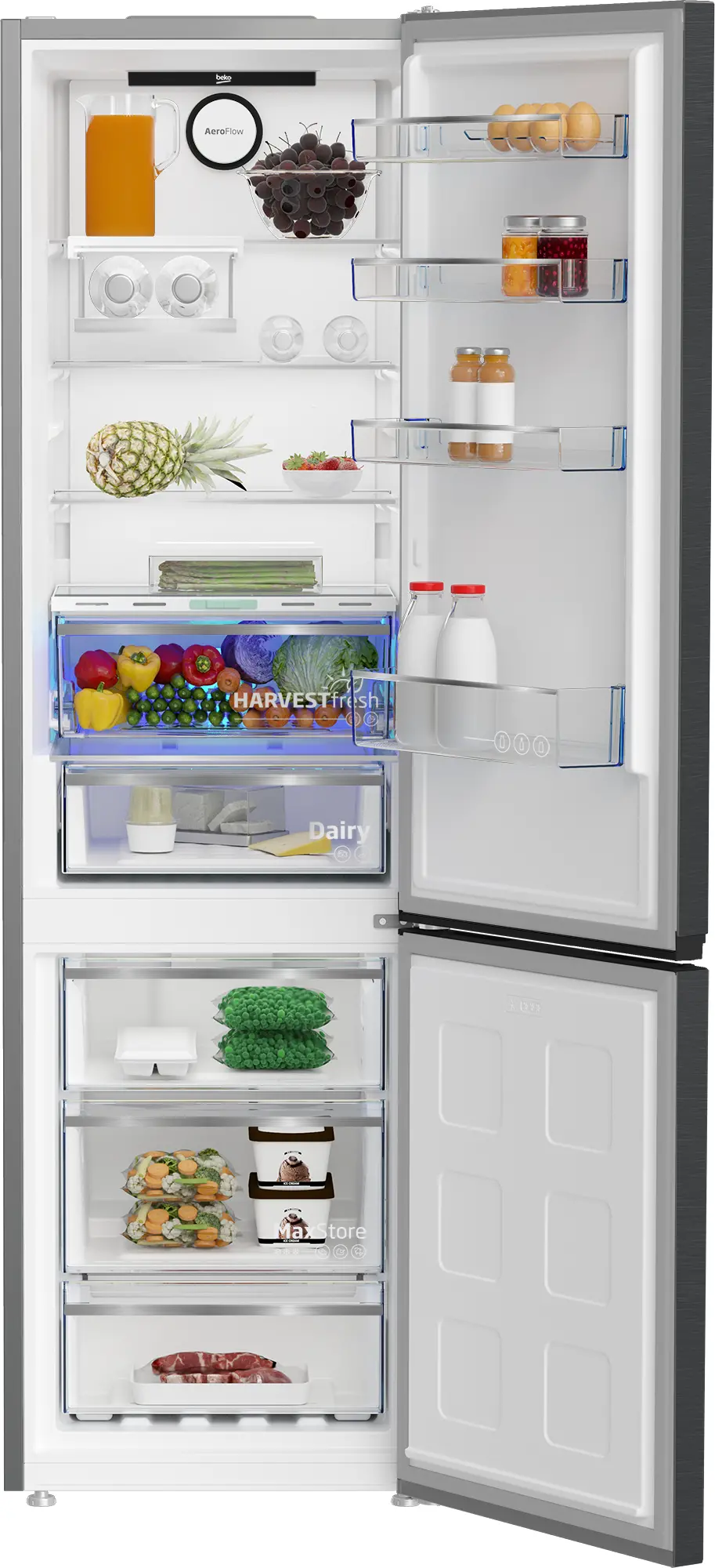 Lodówka Beko bPro500 B5RCNA405ZXBR Pełny No Frost 203,5cm Komora świeżości Dark Inox
