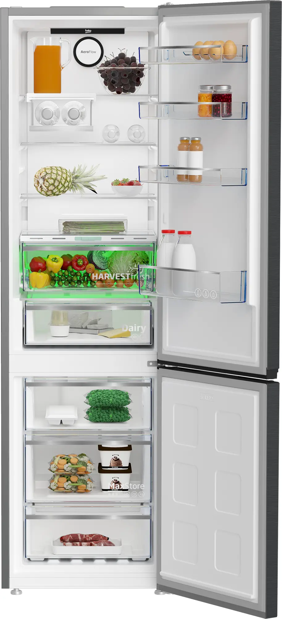 Lodówka Beko bPro500 B5RCNA405ZXBR Pełny No Frost 203,5cm Komora świeżości Dark Inox