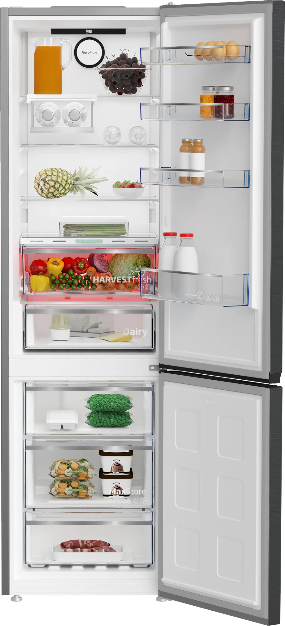 Lodówka Beko bPro500 B5RCNA405ZXBR Pełny No Frost 203,5cm Komora świeżości Dark Inox