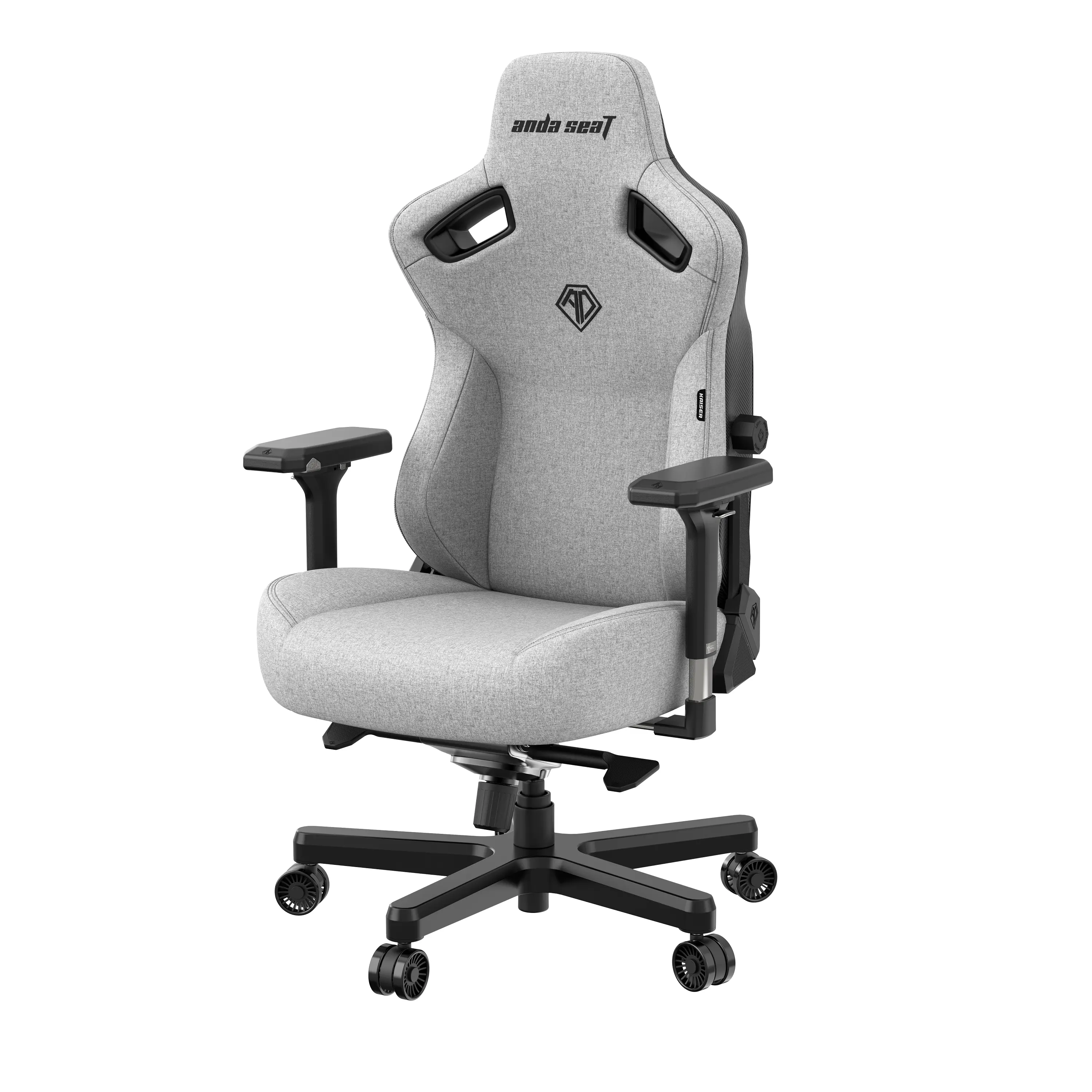 Fotel Anda Seat Kaiser 3 L Gamingowy do 150kg Tkanina Szary