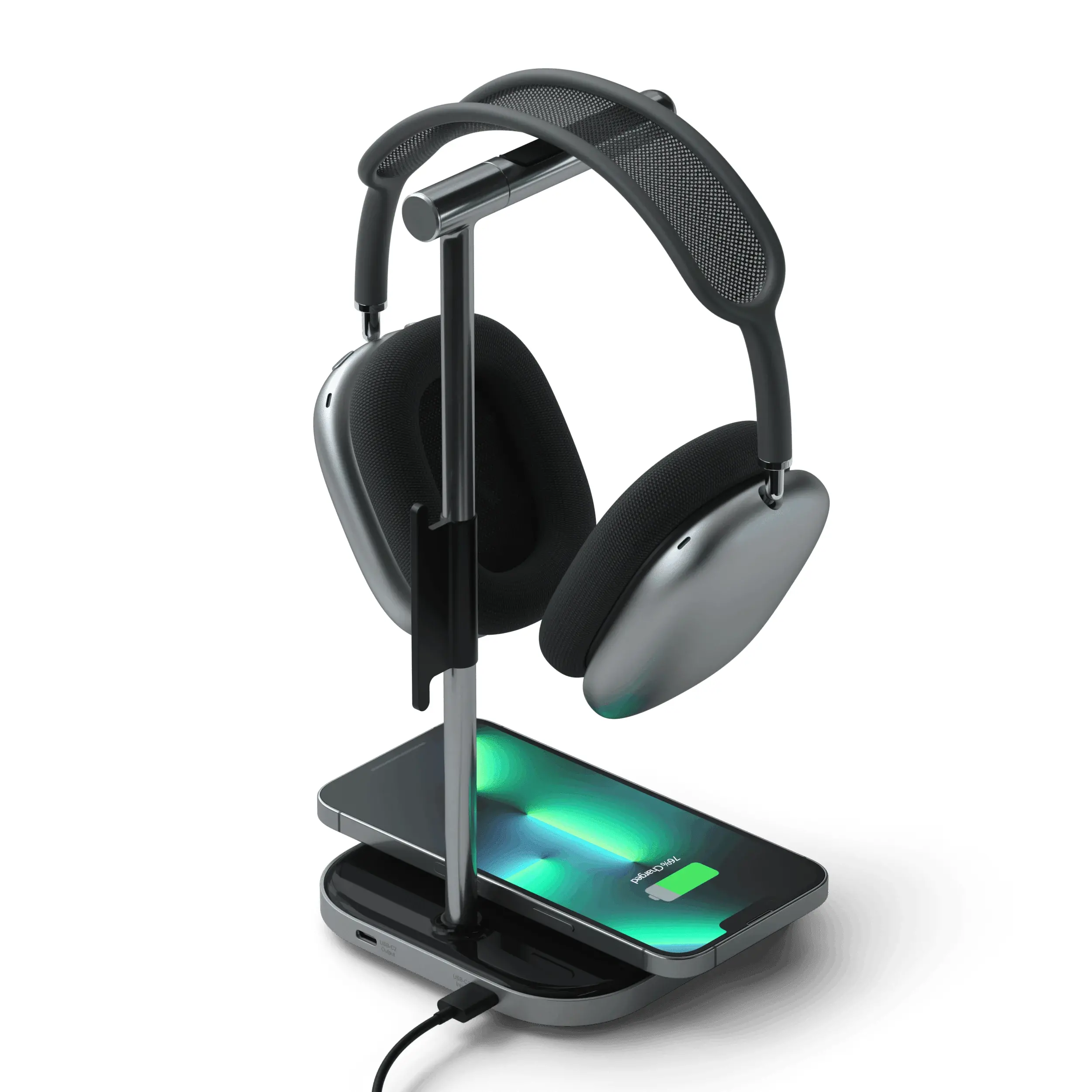 Ładowarka indukcyjna Satechi ST-UCHSMCM 2w1 Headphone Stand with Wireless Charger