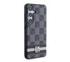 Etui DKNY Leather Checkered Mono Pattern & Printed Stripes do Samsung Galaxy S24 Czarny