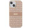 Etui DKNY IML Mono & Stripe MagSafe do iPhone 14 Różowy