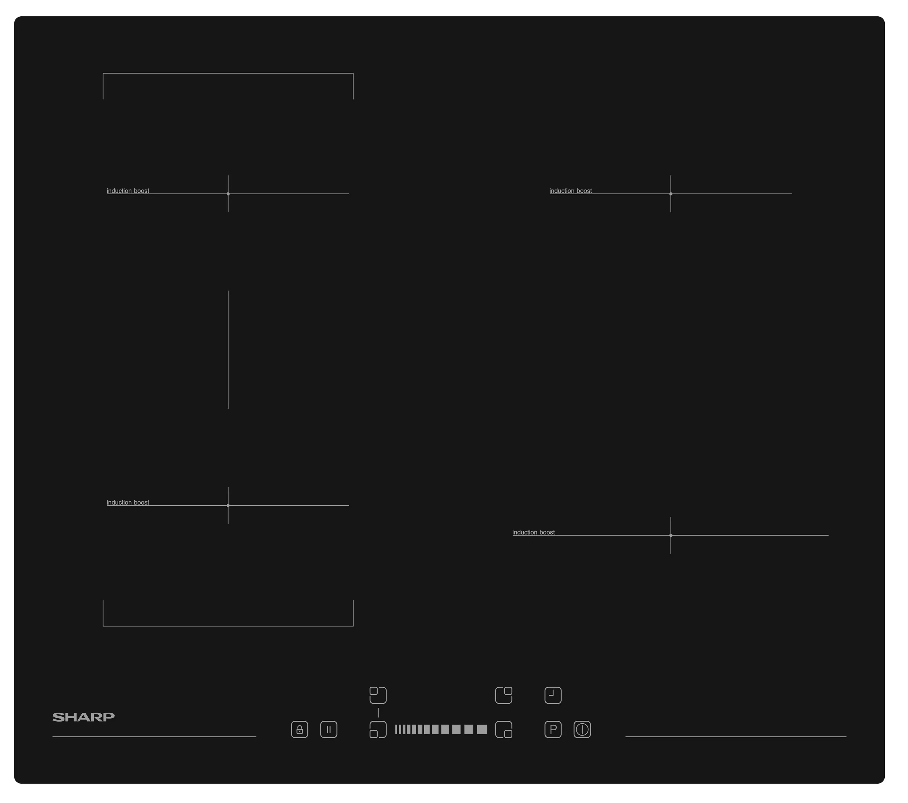Płyta indukcyjna Sharp KH-6I27NS0I 59cm