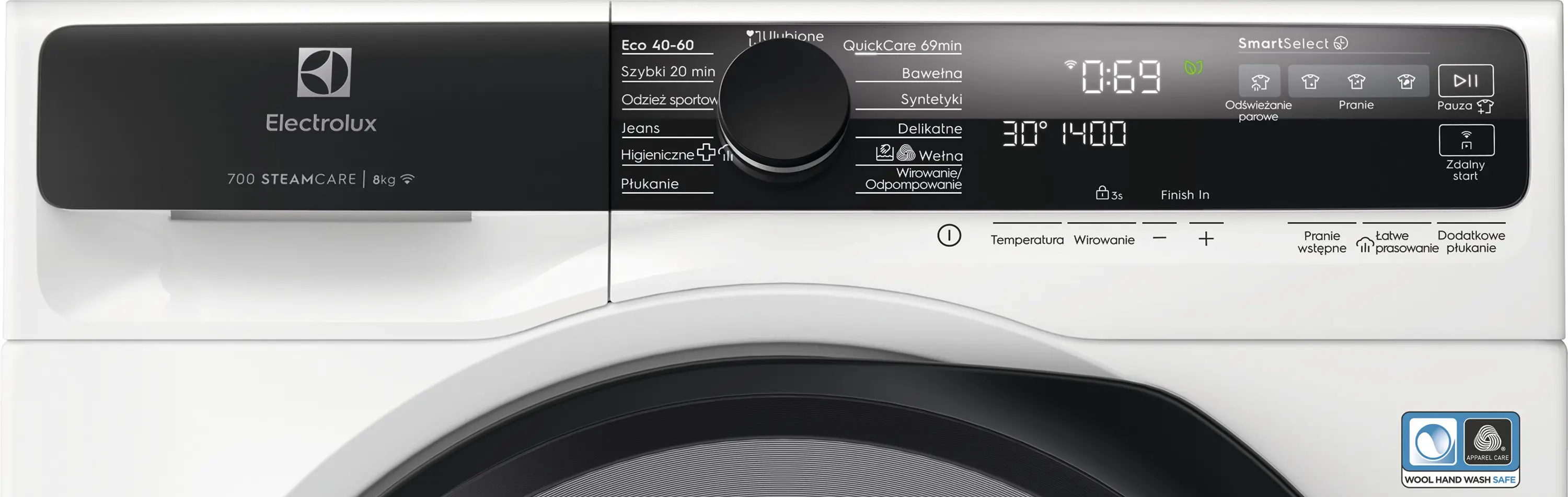 Pralka Electrolux 700 SteamCare EW7F5482CP 8kg 1400obr/min Zdalne sterowanie
