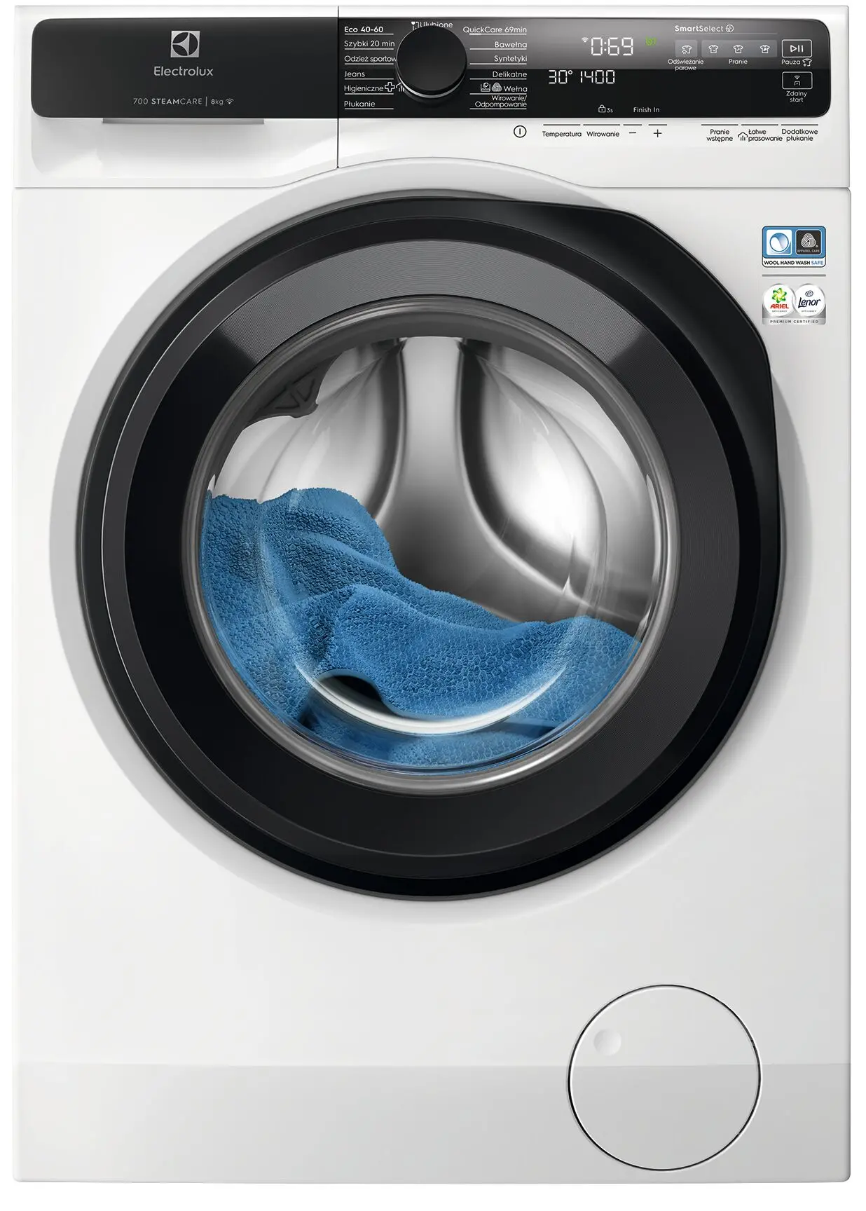 Pralka Electrolux 700 SteamCare EW7F5482CP 8kg 1400obr/min Zdalne sterowanie