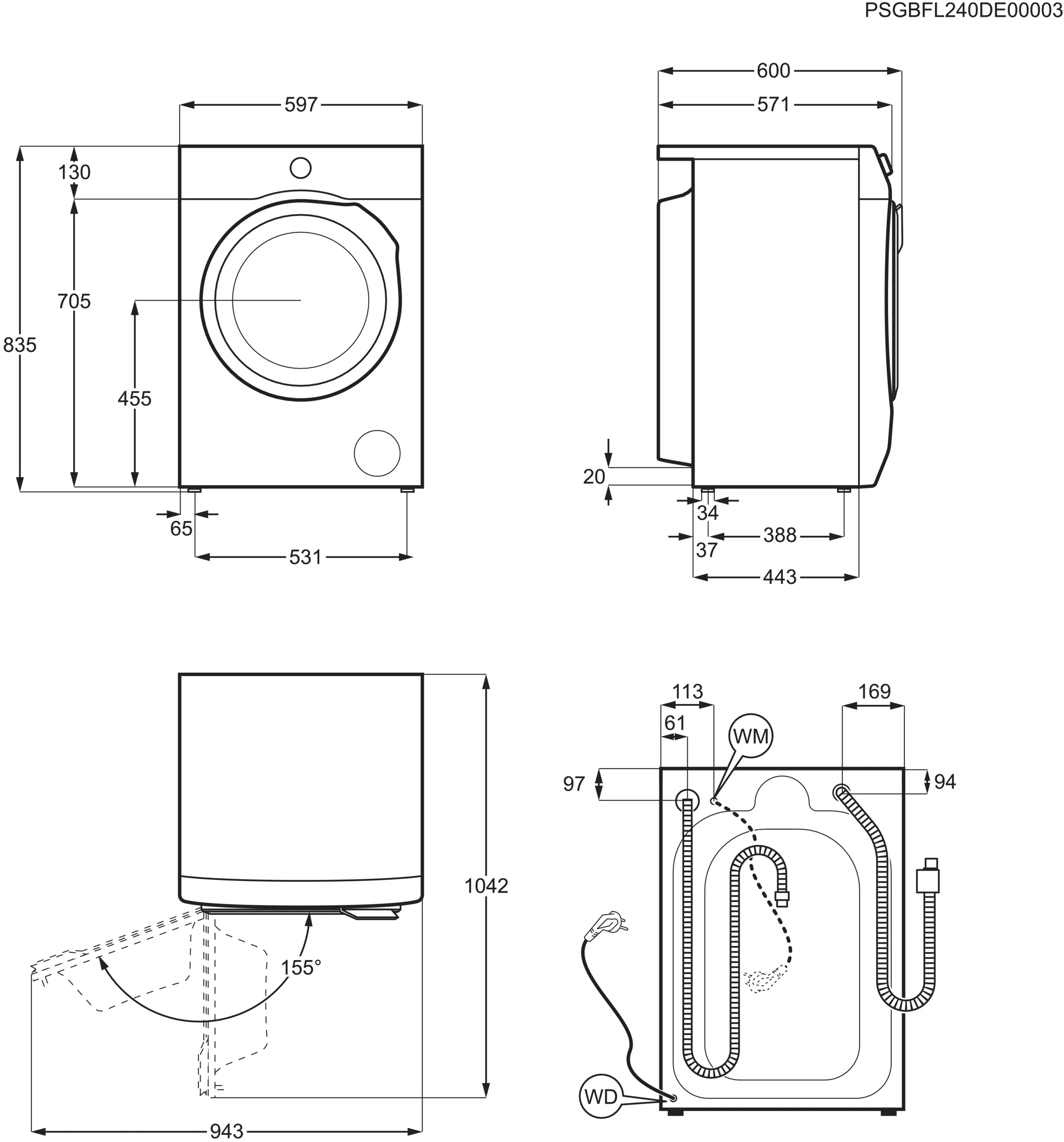 Pralka Electrolux 700 SteamCare EW7F5482CP 8kg 1400obr/min Zdalne sterowanie