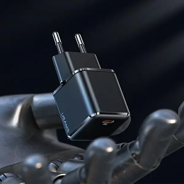 Ładowarka sieciowa USAMS T45 USB-C MINI 30W PD FC Czarny