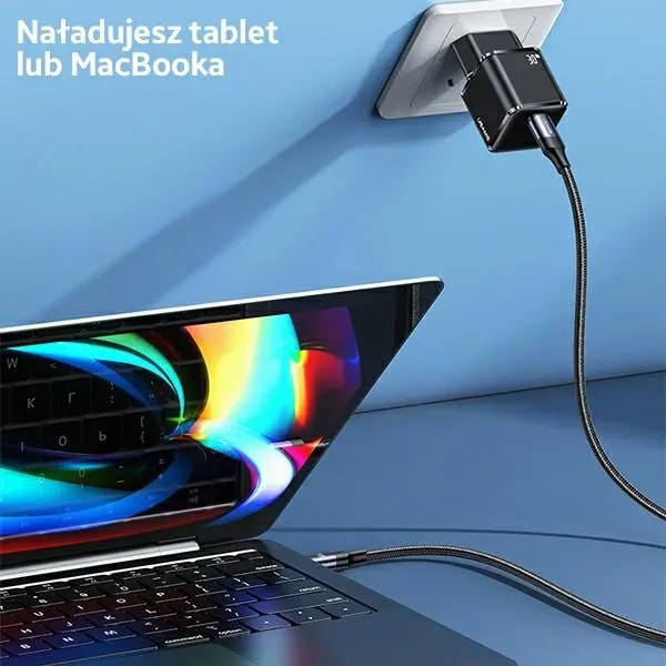 Ładowarka sieciowa USAMS T45 USB-C MINI 30W PD FC Czarny