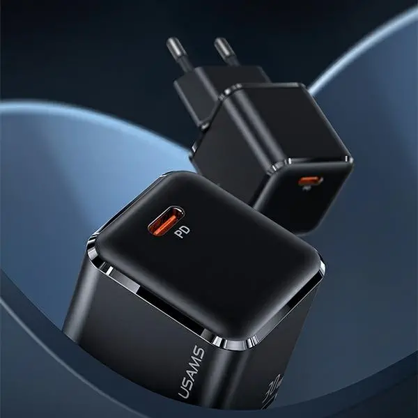 Ładowarka sieciowa USAMS T45 USB-C MINI 30W PD FC Czarny