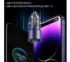 Ładowarka samochodowa USAMS C36 USB+USB-C 95W Fioletowy