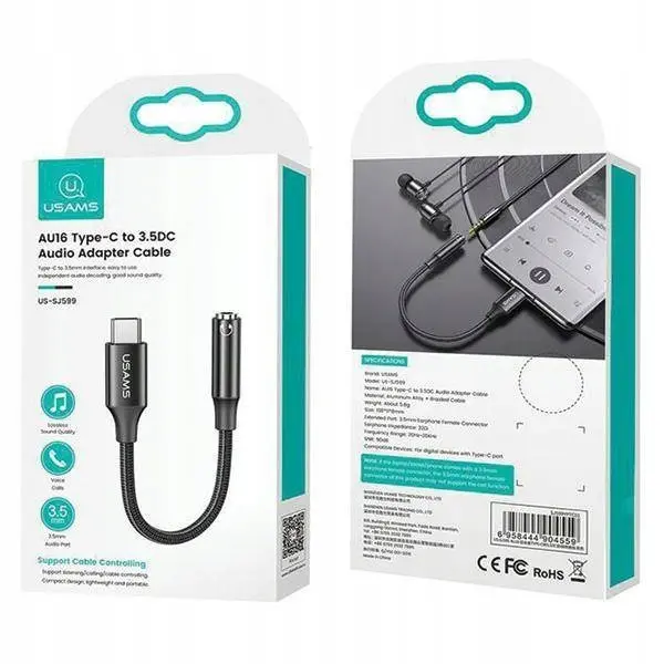 Adapter USAMS AU16 USB-C na jack 3,5mm