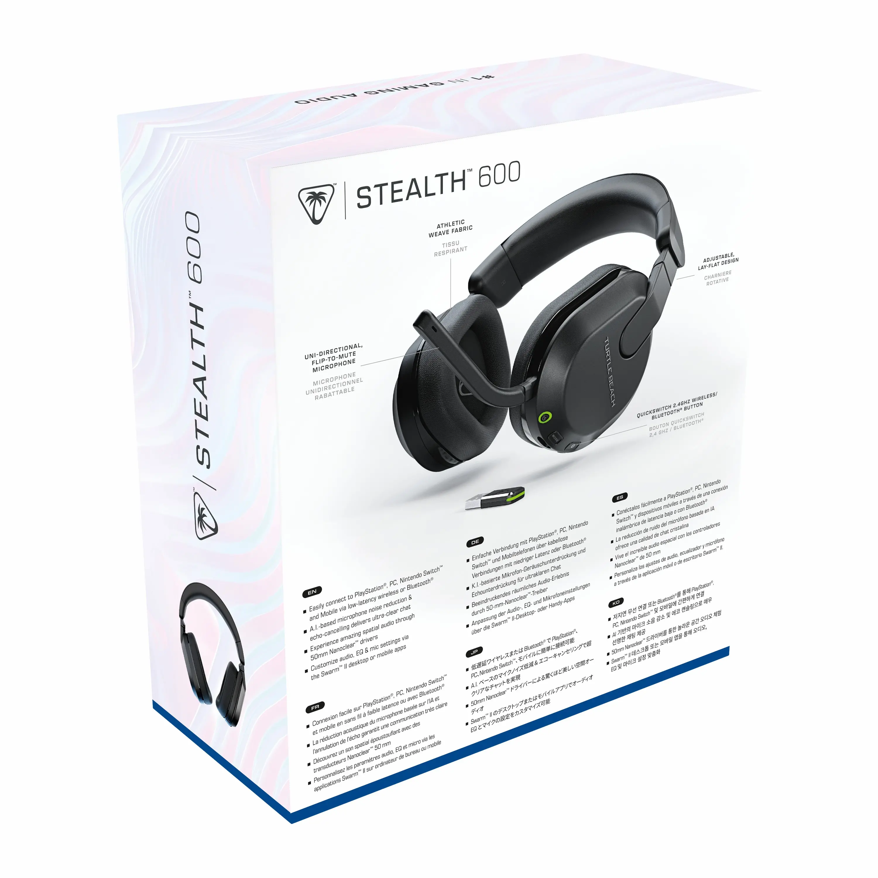 Słuchawki bezprzewodowe z mikrofonem Turtle Beach Stealth 600 PlayStation Gen3 Nauszne Czarny
