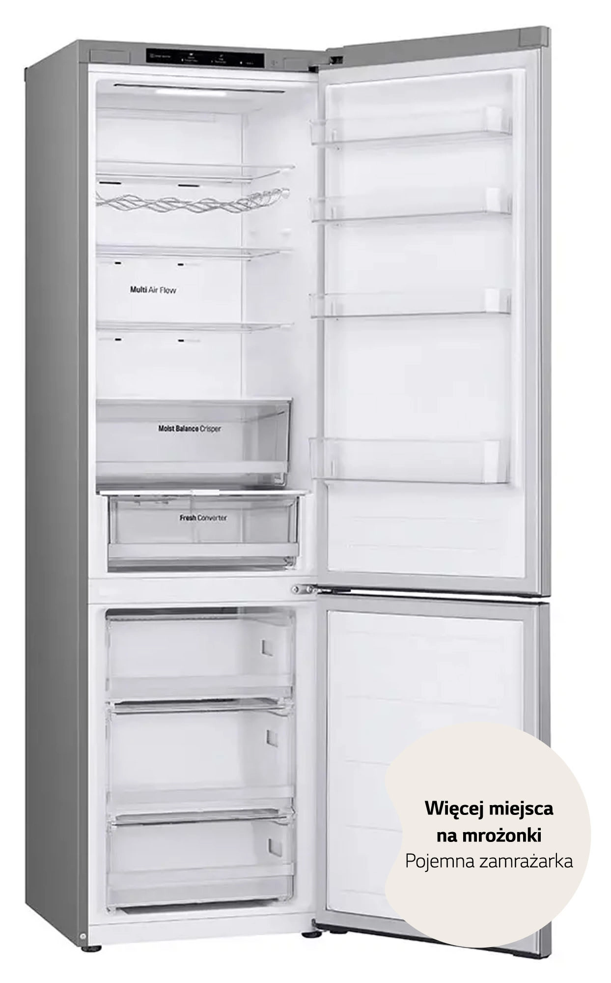 Lodówka LG GBV3200CPY Pełny No Frost 203cm Komora świeżości Srebrny