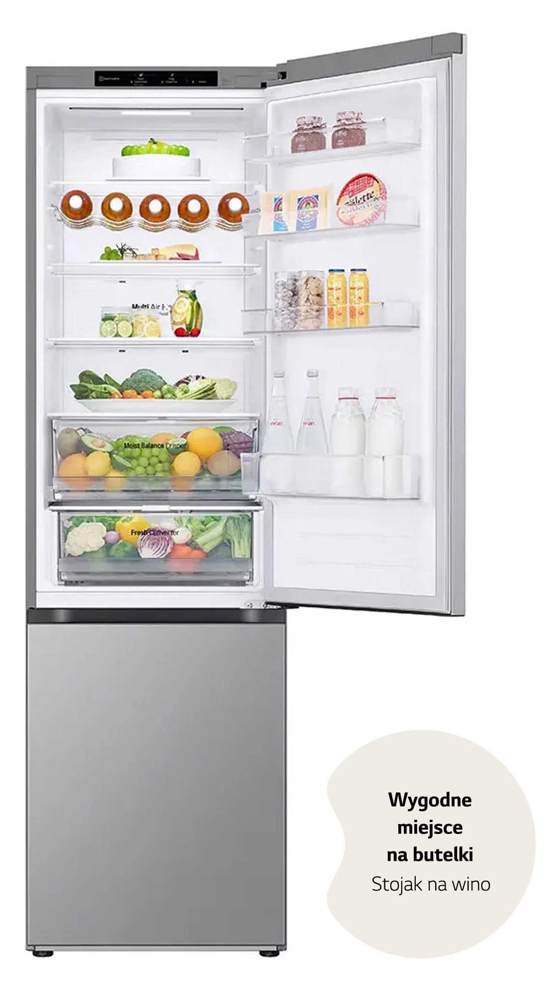Lodówka LG GBV3200CPY Pełny No Frost 203cm Komora świeżości Srebrny