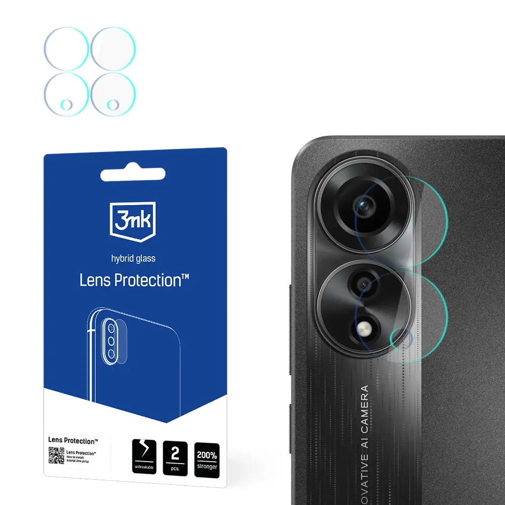 Szkło hybrydowe 3mk Lens Protection do OPPO A78 5G