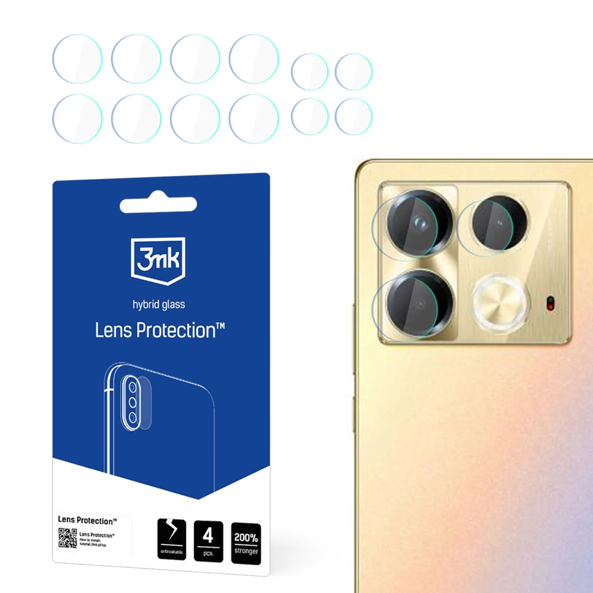 Szkło hybrydowe 3mk Lens Protection do Infinix Note 40