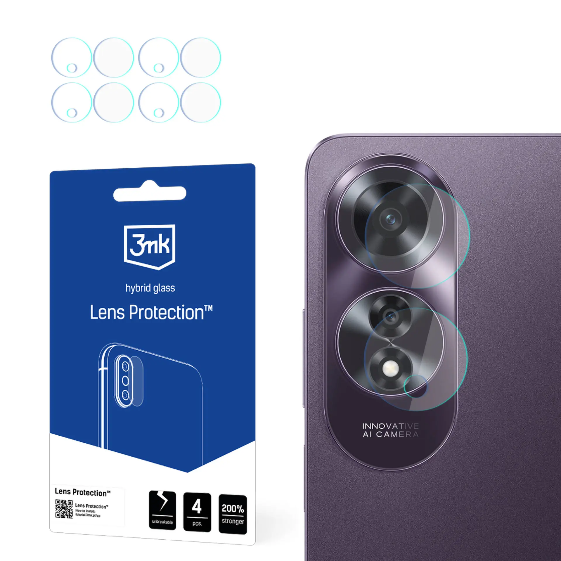 Szkło hybrydowe 3mk Lens Protection do Oppo A60