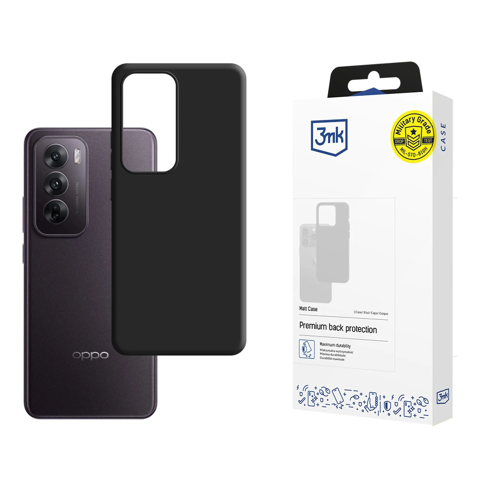 Etui 3mk Matt Case do OPPO Reno 12 Czarny
