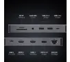 Hub USB UGREEN CM681 4x USB 2x HDMI DisplayPort RJ45 SD/TF AUX PD 100W Szary
