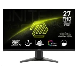 Monitor MSI MAG 27C6X  27" Full HD VA 250Hz Overclock 1ms MPRT Zakrzywiony Gamingowy