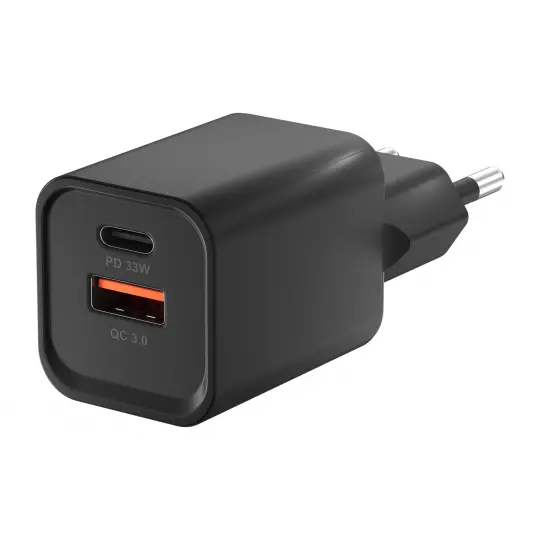 Ładowarka sieciowa Newell GaN 33 W USB-A USB-C Czarny