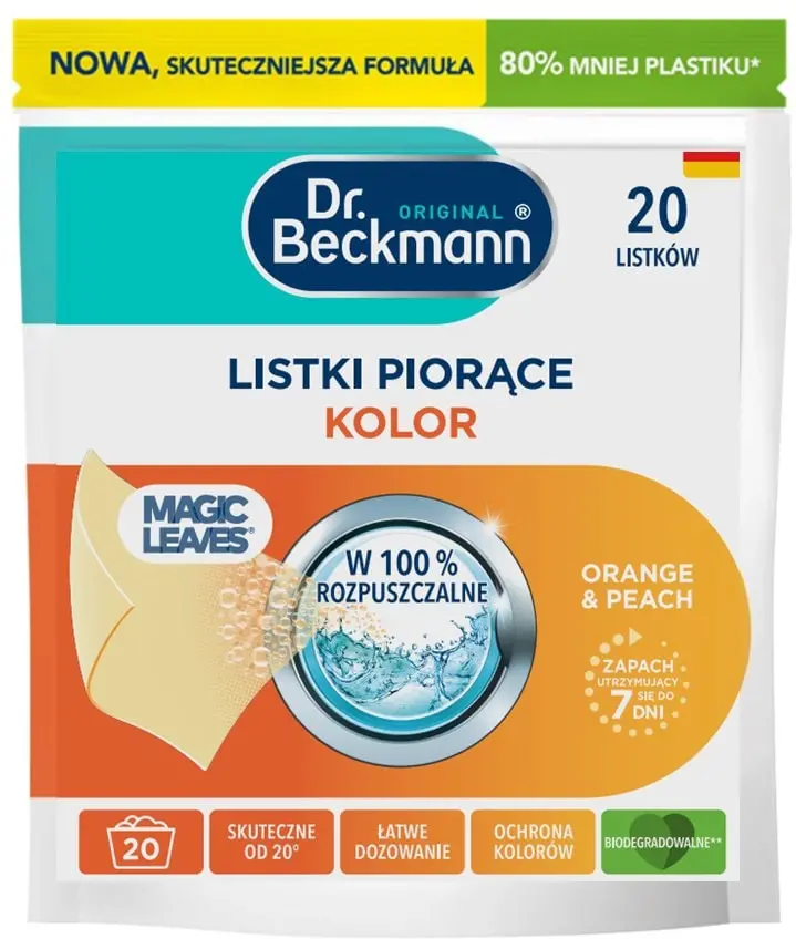 Listki piorące Dr. Beckmann Kolor Orange&Peach 20szt