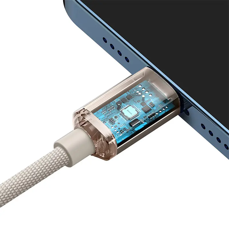 Kabel Baseus USB-C do Lightning Crystal Shine 20W 1,2m Różowy