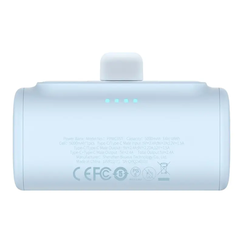 Powerbank Baseus P10068306313-00 Compact 5000mAh PD 20W USB-C Niebieski