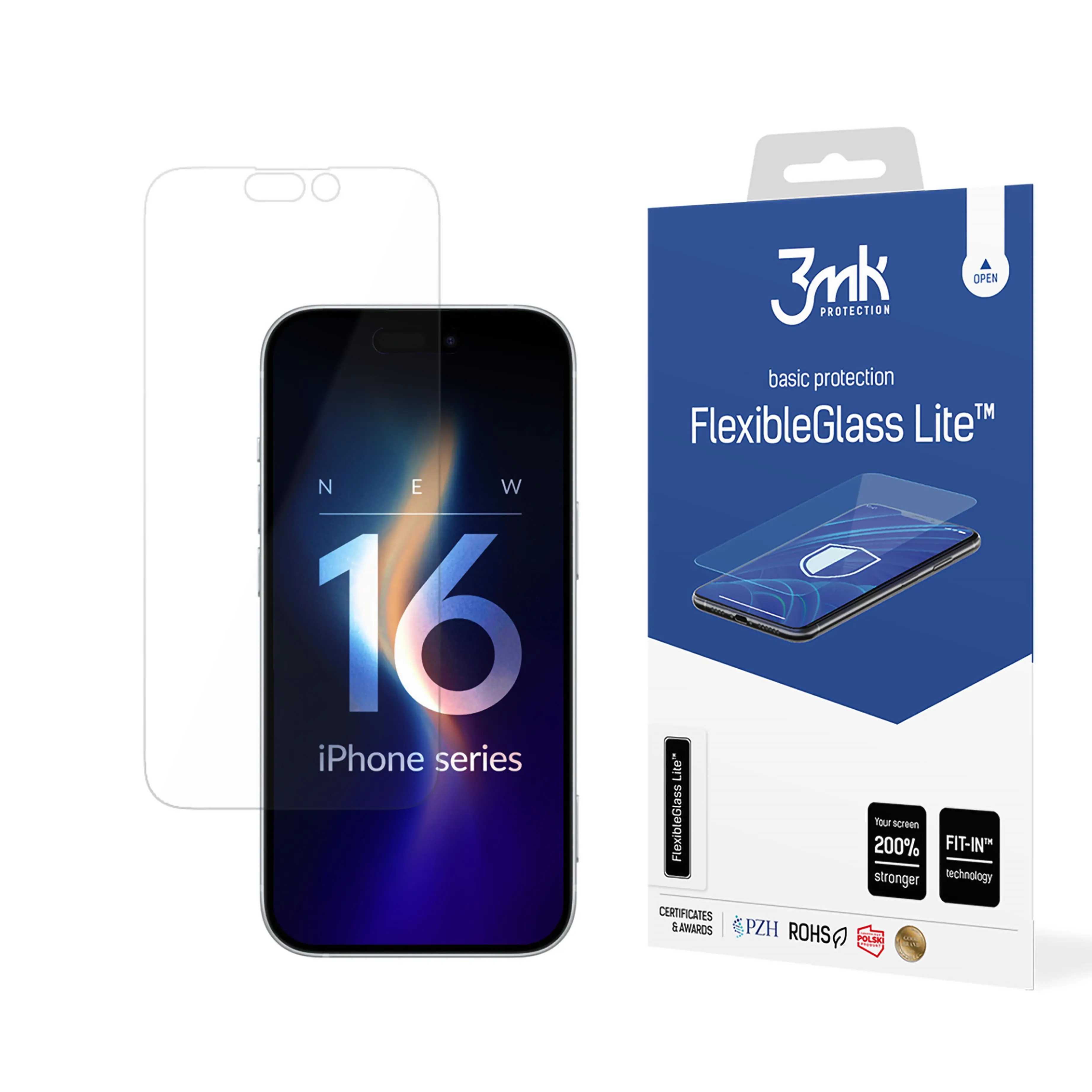 Szkło hybrydowe 3mk FlexibleGlass Lite do iPhone 16