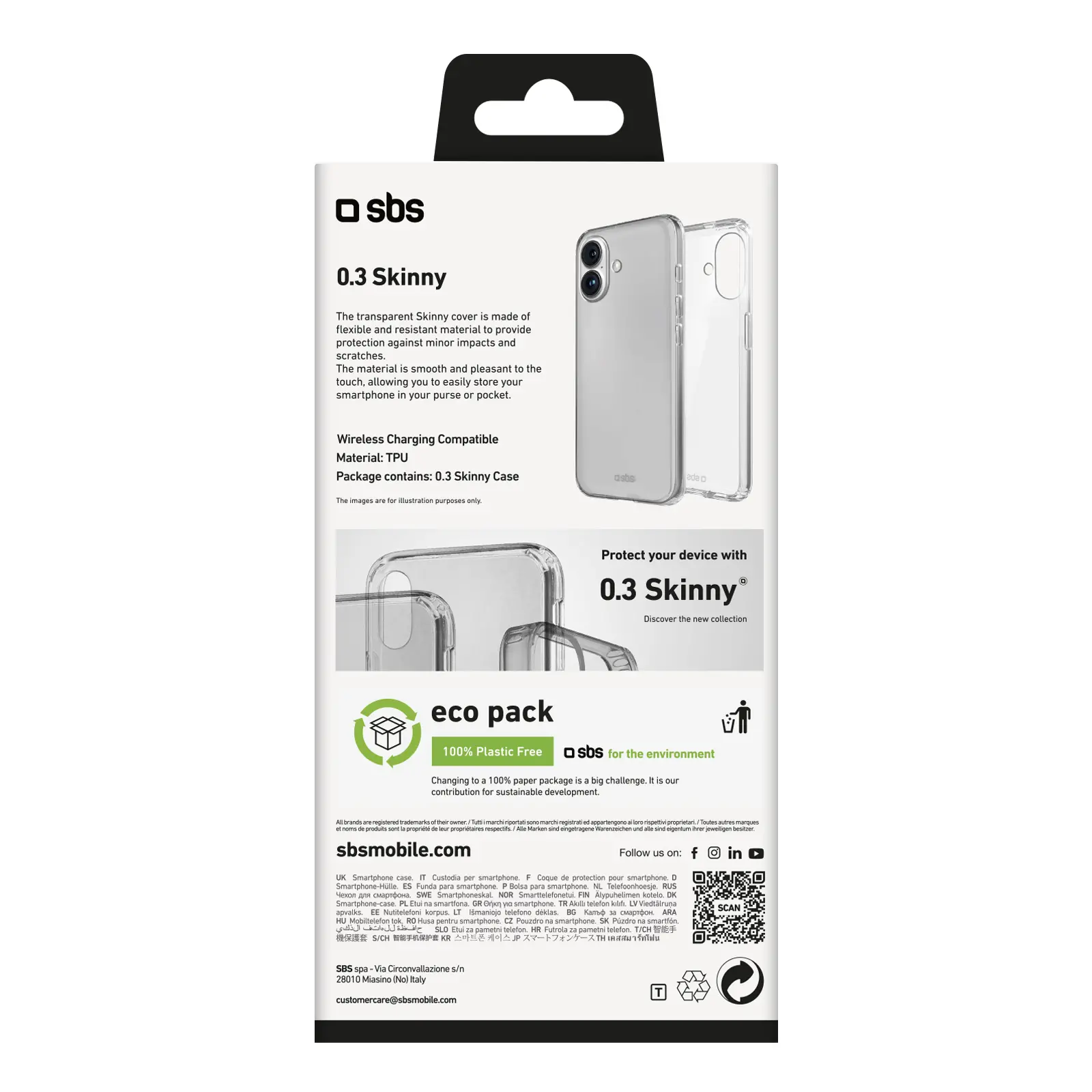 Etui SBS Skinny do iPhone 16 Plus Przezroczysty