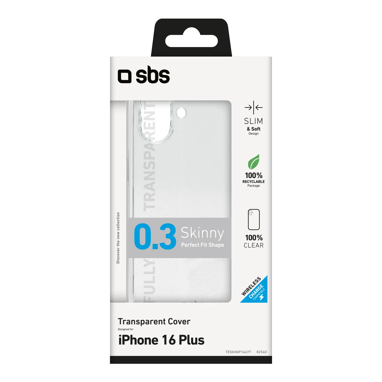 Etui SBS Skinny do iPhone 16 Plus Przezroczysty