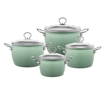 Zestaw garnków La Bonita Naturale LB8ZGE002 Indukcja Stal niskowęglowa 8 elementów