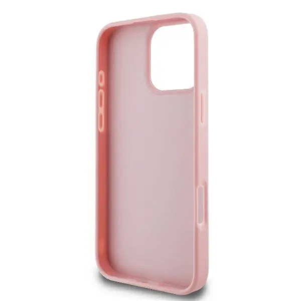 Etui Guess hardcase Fixed Glitter Big 4G do iPhone 16 Pro Różowy